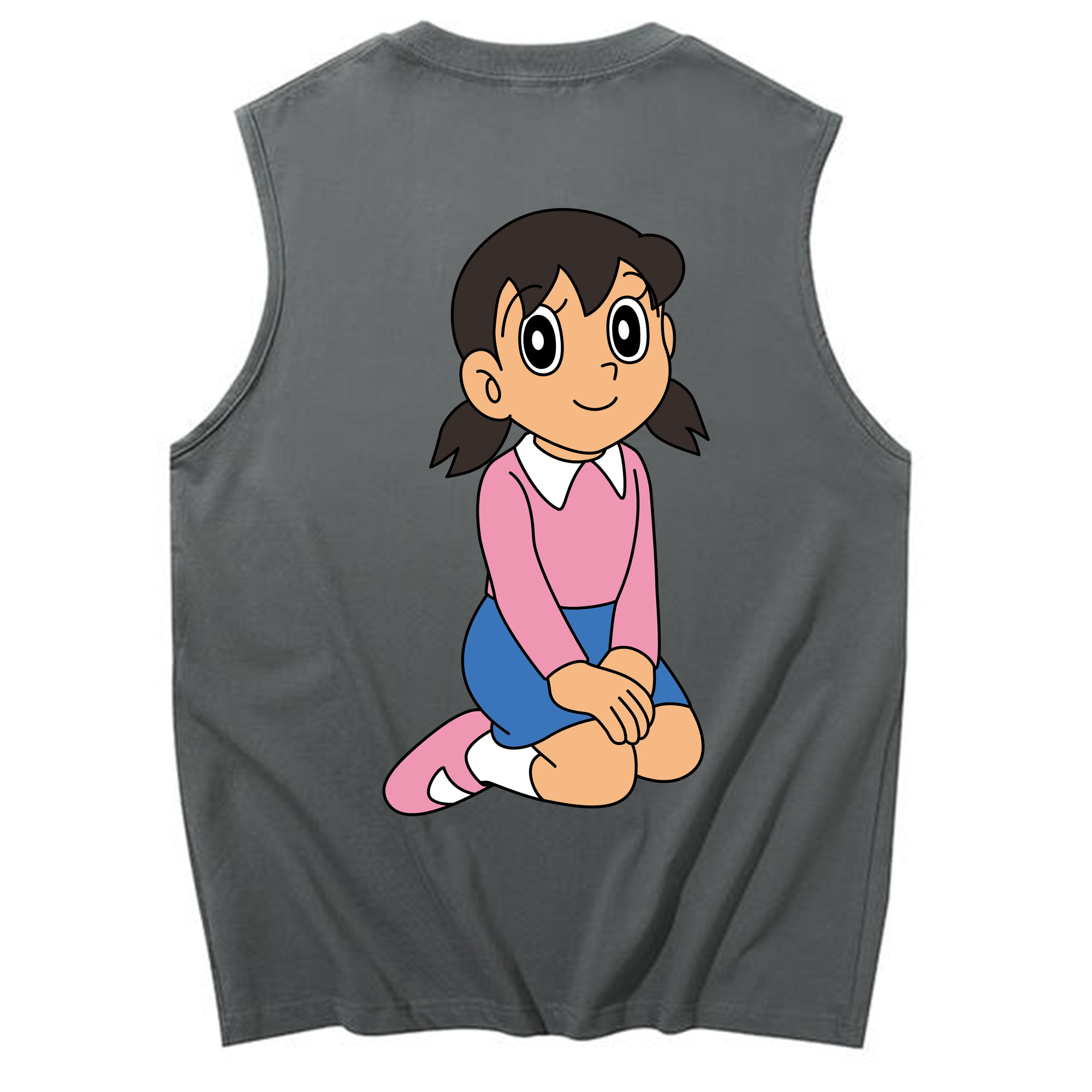 （画像用） ドラえもん みなもと しずか Doraemon Shizuka Minamoto コットン100％タンクトップ（背面プリント）